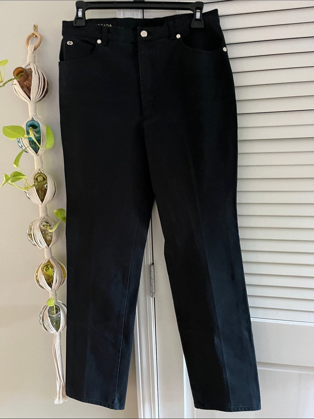 Escada Black Straight-Leg Jeans